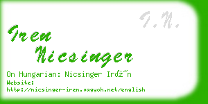 iren nicsinger business card